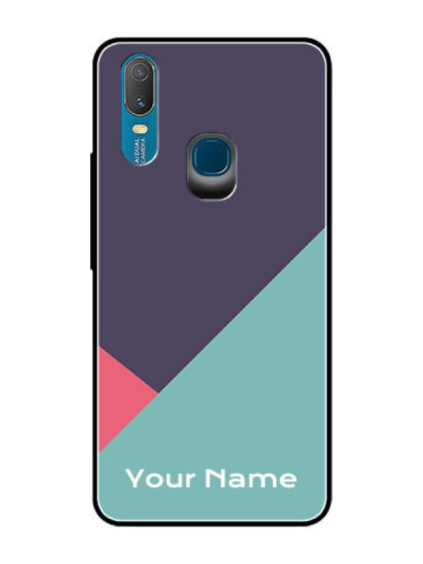 Custom Vivo Y11 (2019) Custom Glass Mobile Case - Tri Color abstract Design
