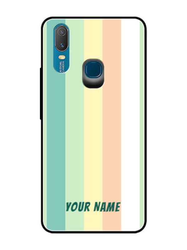 Custom Vivo Y11 (2019) Photo Printing on Glass Case - Multi-colour Stripes Design