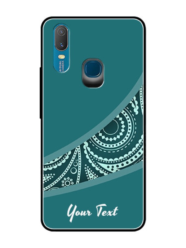 Custom Vivo Y11 (2019) Photo Printing on Glass Case - semi visible floral Design