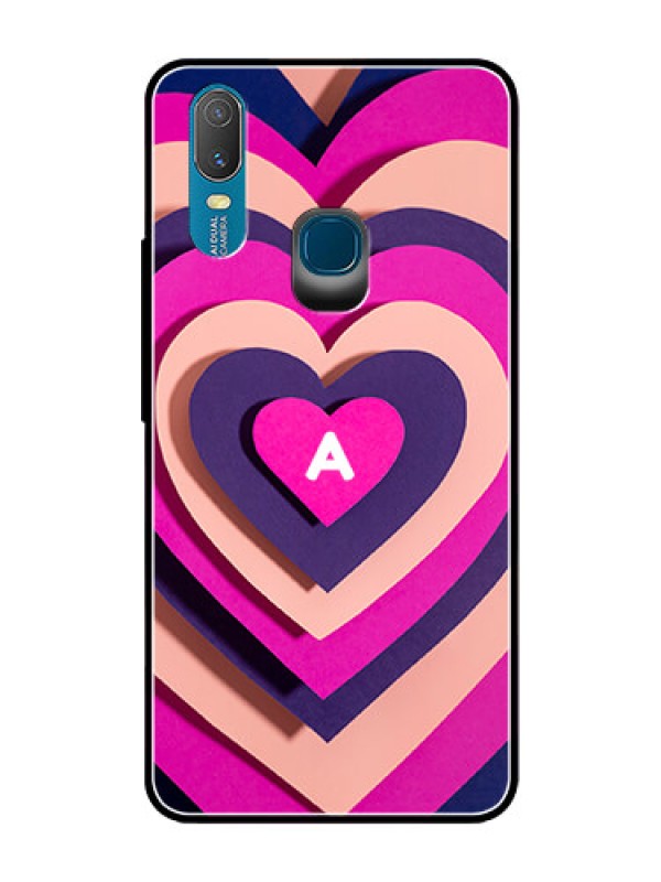 Custom Vivo Y11 (2019) Custom Glass Mobile Case - Cute Heart Pattern Design