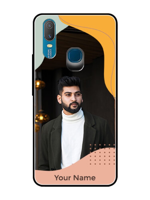 Custom Vivo Y11 (2019) Personalized Glass Phone Case - Tri-coloured overlay design