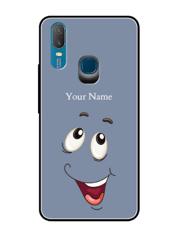 Custom Vivo Y11 (2019) Photo Printing on Glass Case - Laughing Cartoon Face Design
