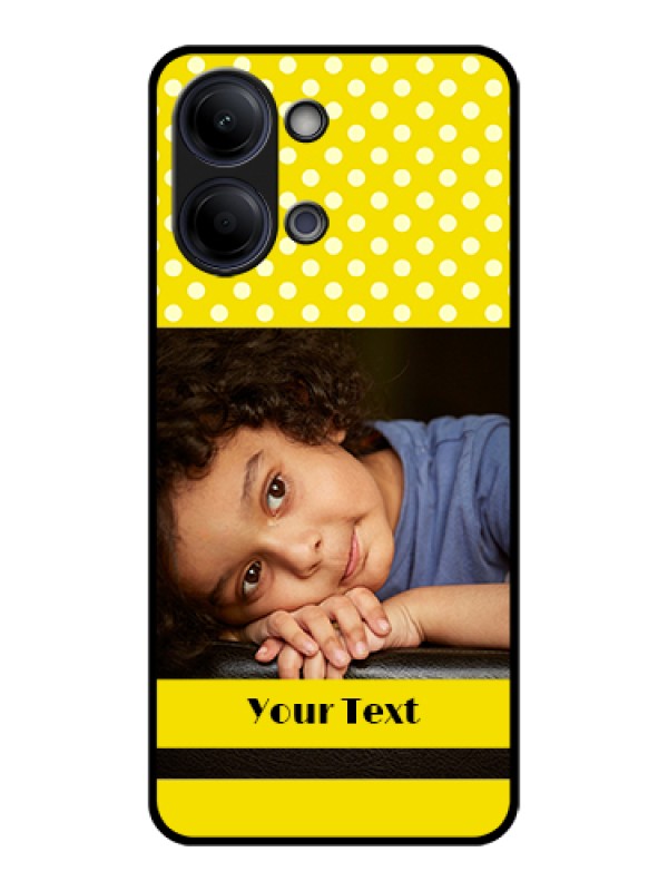Custom Vivo Y11 5G Custom Glass Phone Case - Bright Yellow Case Design