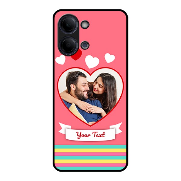 Vivo Y11 5G Custom Glass Phone Case - Love Shapes Doodle Design