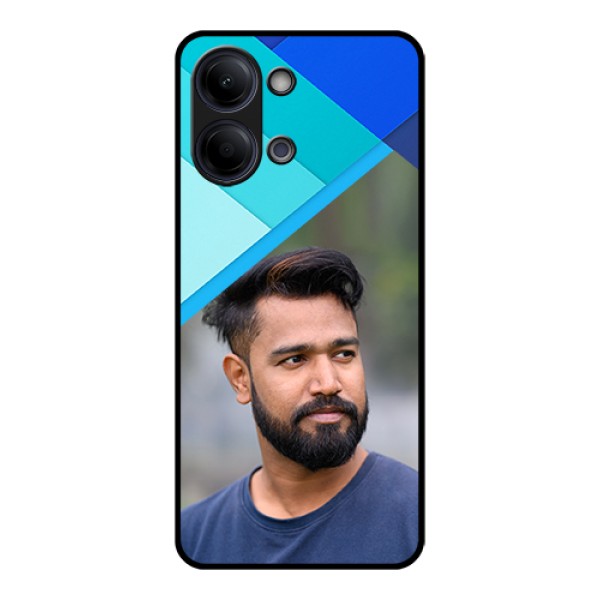 Vivo Y11 5G Custom Glass Phone Case - Blue Pattern Design