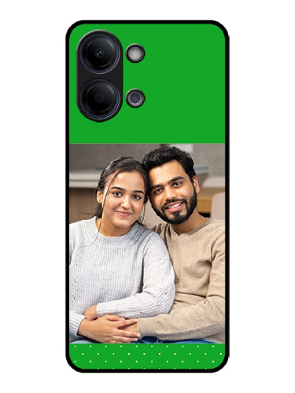 Custom Vivo Y11 5G Custom Glass Phone Case - Green Pattern Design