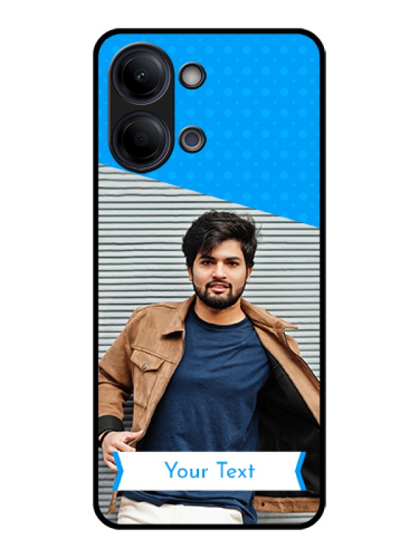 Custom Vivo Y11 5G Custom Glass Phone Case - Simple Blue Color Design
