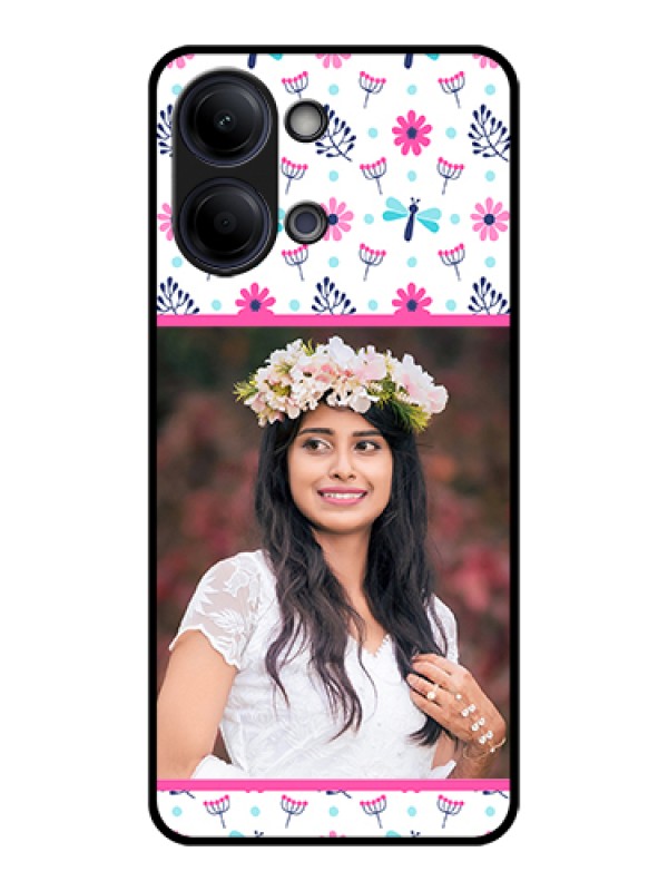 Custom Vivo Y11 5G Custom Glass Phone Case - Colorful Flower Design