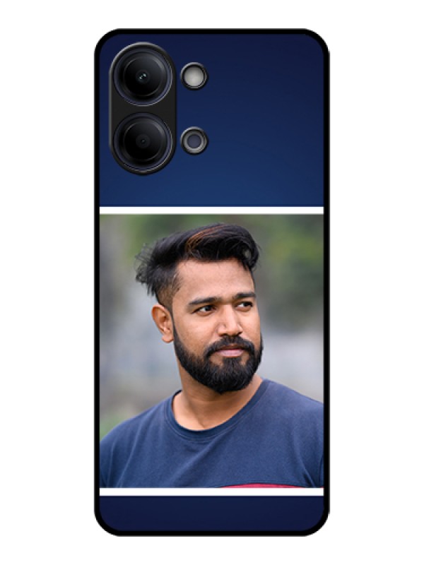 Custom Vivo Y11 5G Custom Glass Phone Case - Simple Royal Blue Design