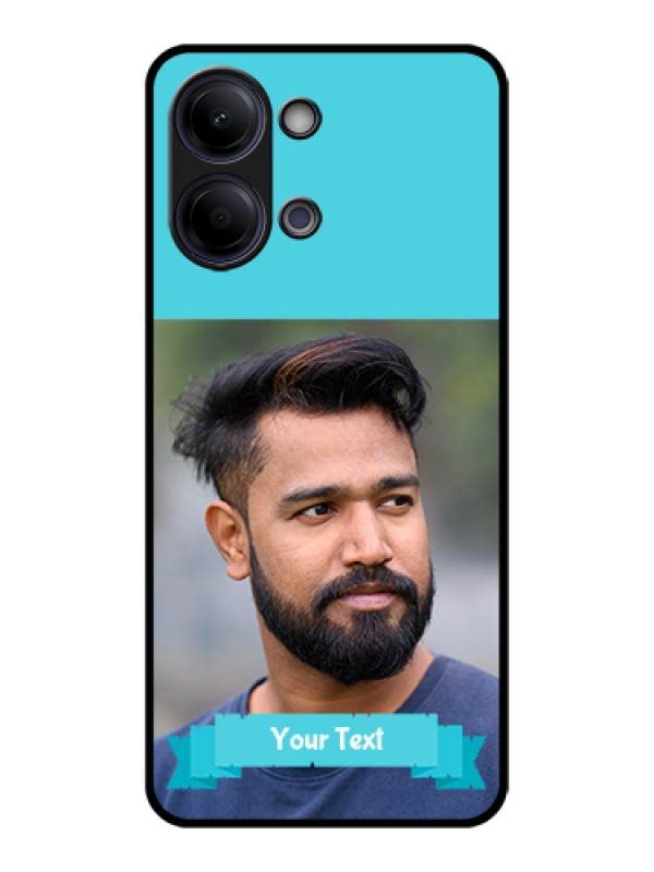 Custom Vivo Y11 5G Custom Glass Phone Case - Blue Color Design
