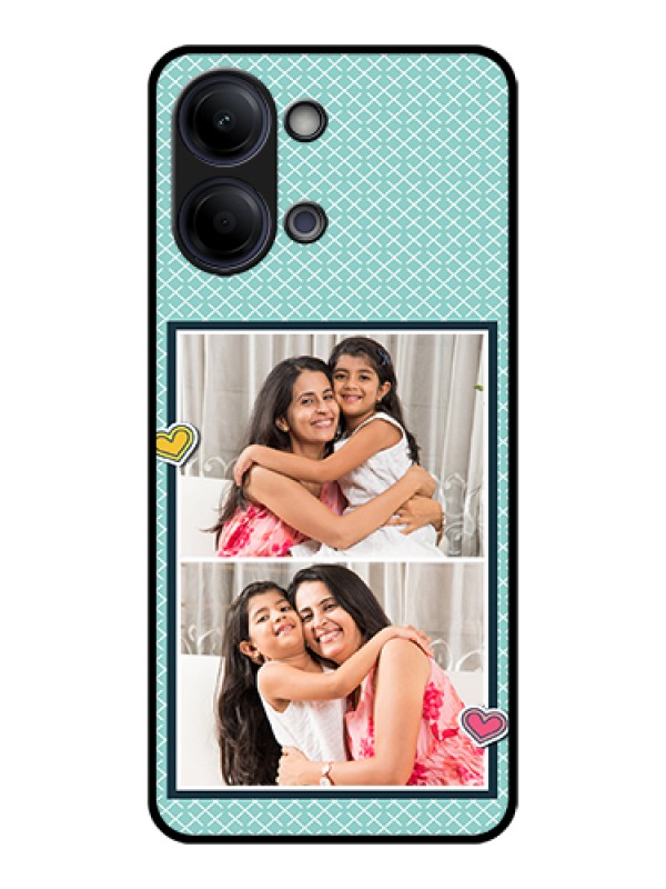 Custom Vivo Y11 5G Custom Glass Phone Case - 2 Image Holder With Pattern Design