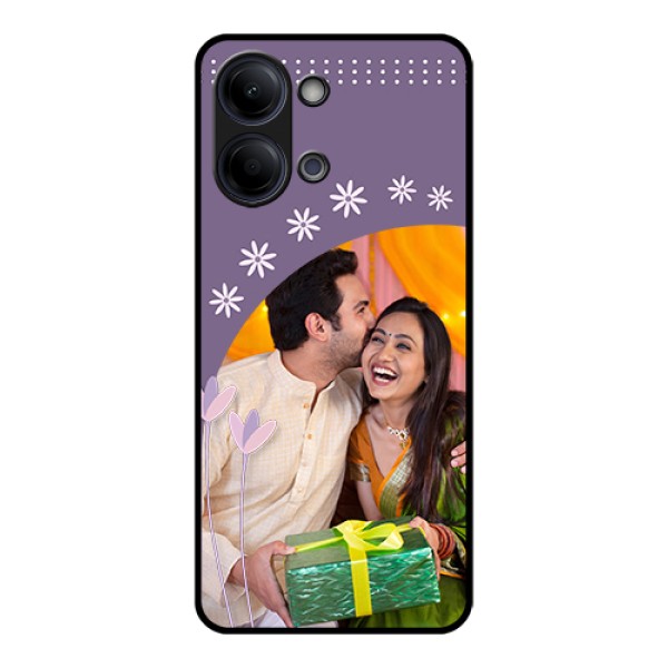 Vivo Y11 5G Custom Glass Phone Case - Lavender Flowers Design