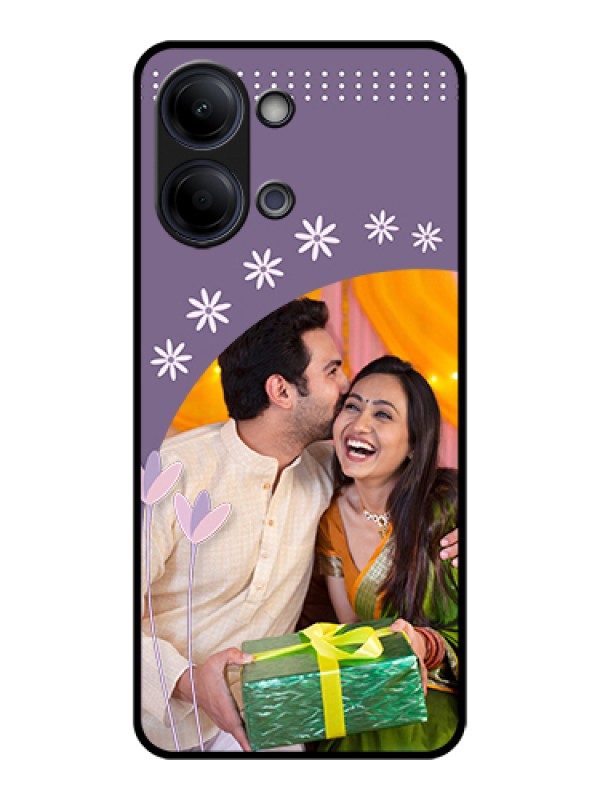 Custom Vivo Y11 5G Custom Glass Phone Case - Lavender Flowers Design
