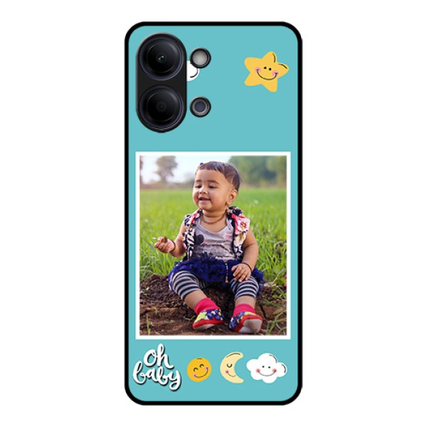 Vivo Y11 5G Custom Glass Phone Case - Smiley Kids Stars Design