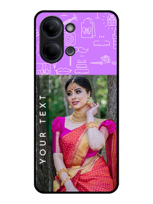 Custom Vivo Y11 5G Custom Glass Phone Case - Birthday Icons Design