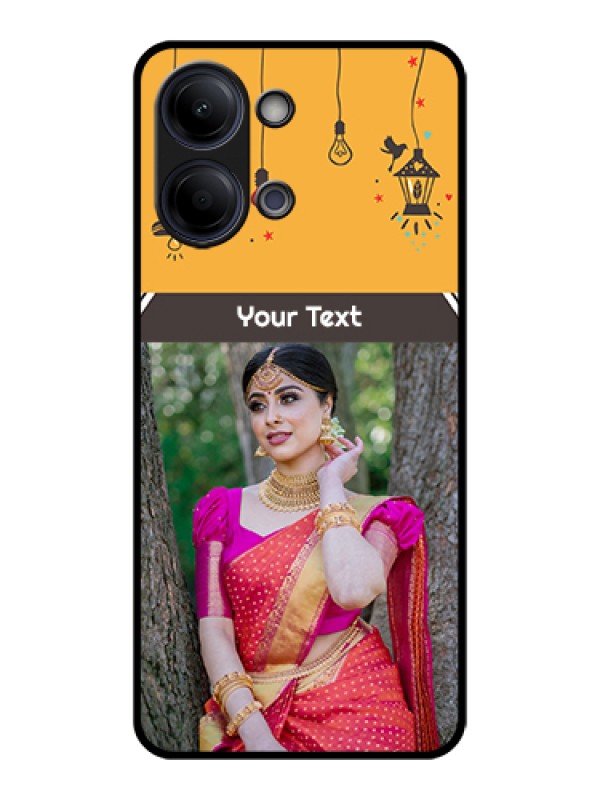 Custom Vivo Y11 5G Custom Glass Phone Case - With Family Picture And Icons