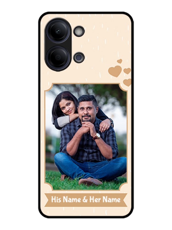Custom Vivo Y11 5G Custom Glass Phone Case - With Confetti Love Design