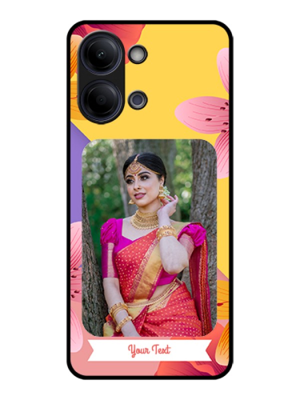 Custom Vivo Y11 5G Custom Glass Phone Case - 3 Image With Vintage Floral Design