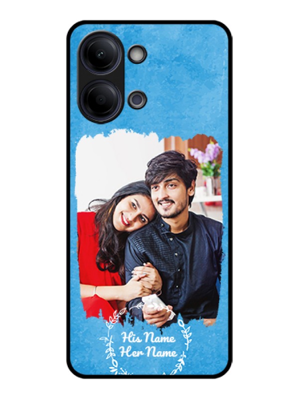 Custom Vivo Y11 5G Custom Glass Phone Case - Blue Color Vintage Design