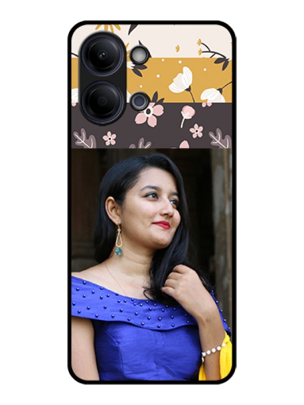 Custom Vivo Y11 5G Custom Glass Phone Case - Stylish Floral Design