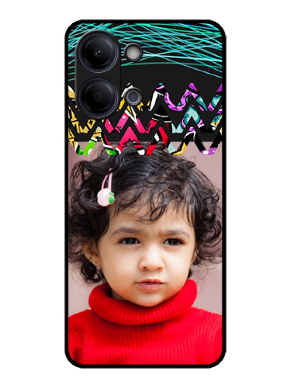 Custom Vivo Y11 5G Custom Glass Phone Case - Neon Abstract Design