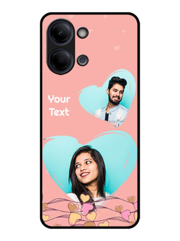 Custom Vivo Y11 5G Custom Glass Phone Case - Love Doodle Design