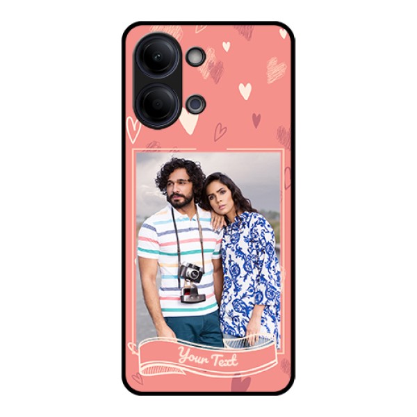 Vivo Y11 5G Custom Glass Phone Case - Love Doodle Art Design