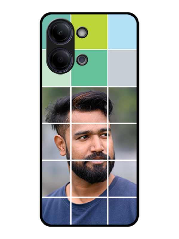 Custom Vivo Y11 5G Custom Glass Phone Case - With White Box Pattern