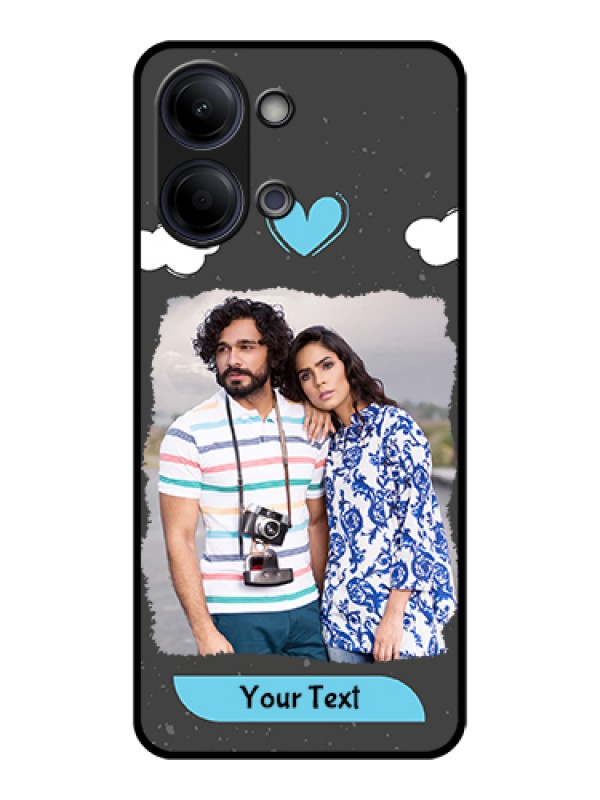 Custom Vivo Y11 5G Custom Glass Phone Case - Splashes With Love Doodles Design