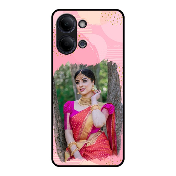 Vivo Y11 5G Custom Glass Phone Case - Gold Glitter Splash Design