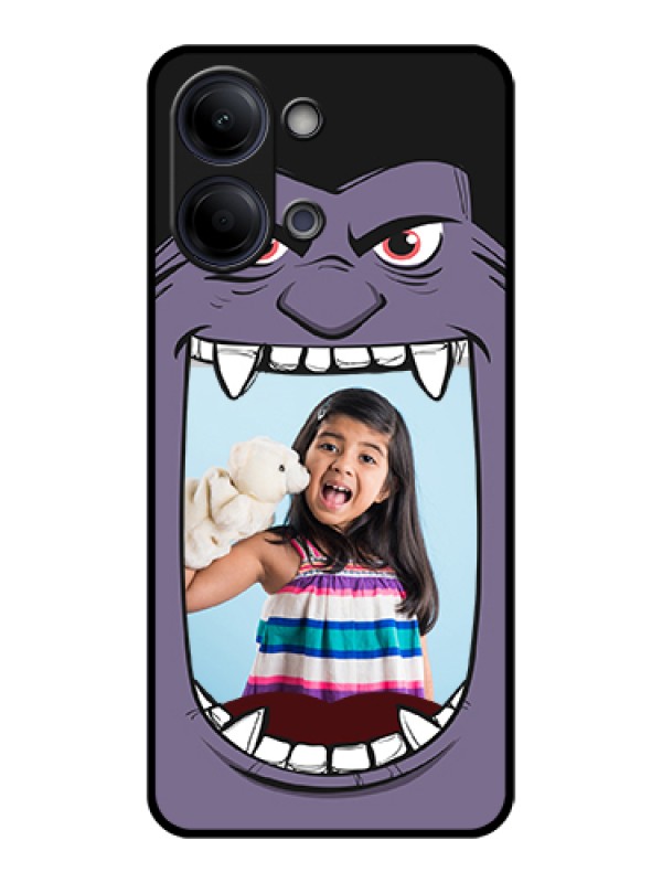 Custom Vivo Y11 5G Custom Glass Phone Case - Angry Monster Design