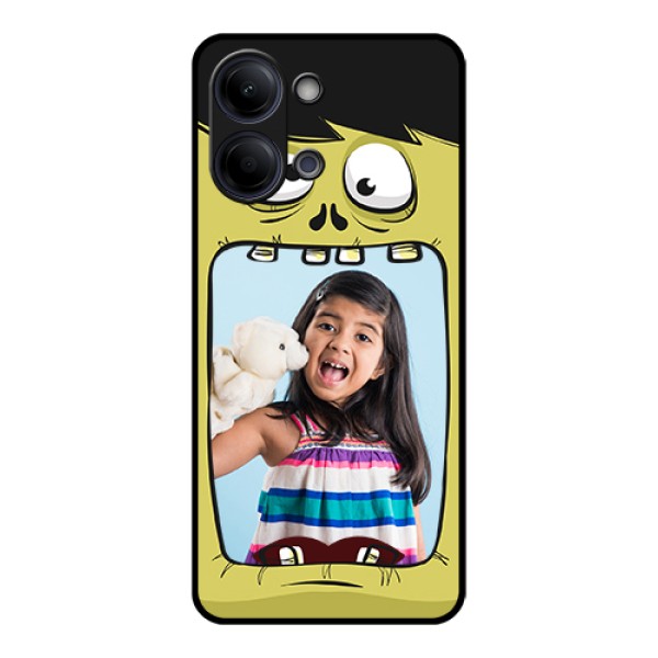 Vivo Y11 5G Custom Glass Phone Case - Cartoon Monster Back Case Design