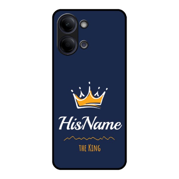 Vivo Y11 5G Custom Glass Phone Case - King With Name Design