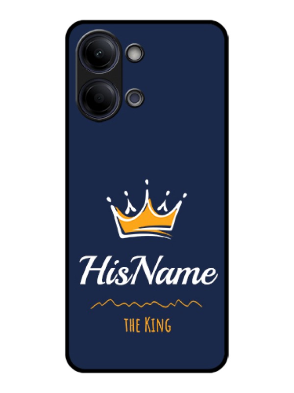 Custom Vivo Y11 5G Custom Glass Phone Case - King With Name Design