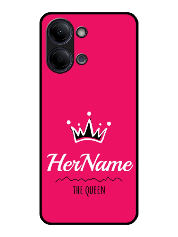 Custom Vivo Y11 5G Custom Glass Phone Case - Queen With Name Design