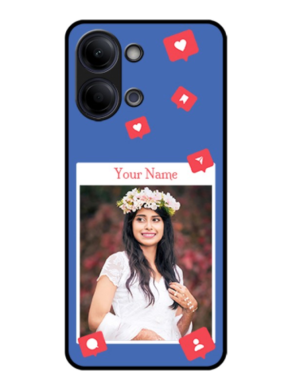 Custom Vivo Y11 5G Custom Glass Phone Case - Like Share And Comment Design