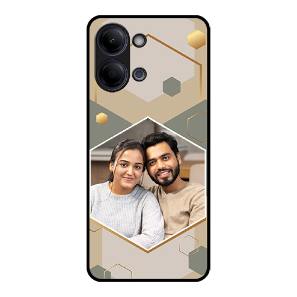 Vivo Y11 5G Custom Glass Phone Case - Stylish Hexagon Pattern Design Vivo Y11 5G Custom Glass Phone Case - Stylish Hexagon Pattern Design