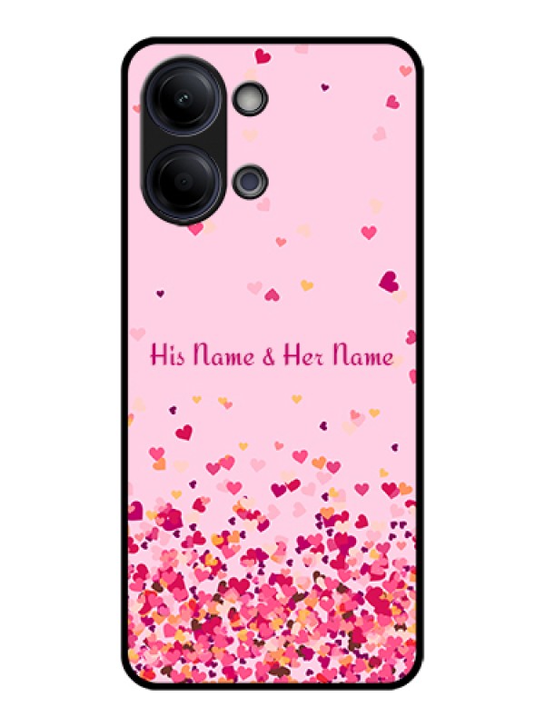 Custom Vivo Y11 5G Custom Glass Phone Case - Floating Hearts Design