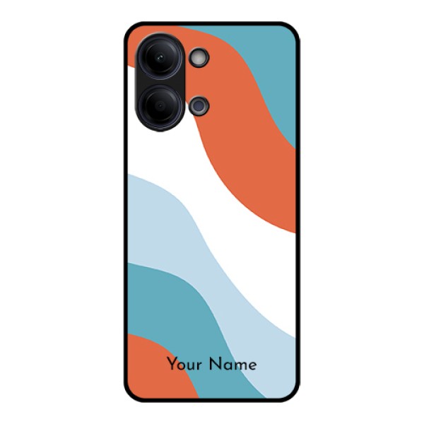 Vivo Y11 5G Custom Glass Phone Case - Coloured Waves Design