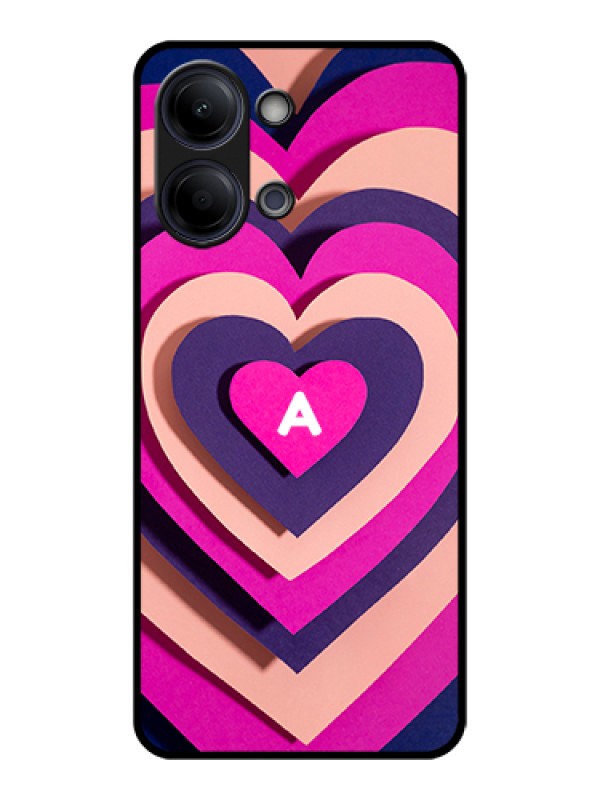 Custom Vivo Y11 5G Custom Glass Phone Case - Cute Heart Pattern Design