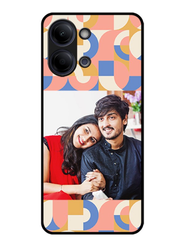Custom Vivo Y11 5G Custom Glass Phone Case - Semi - Circle Maze Pattern Design