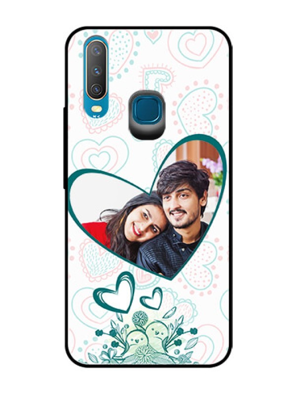 Custom Vivo Y12 Photo Printing on Glass Case  - Premium Couple Design