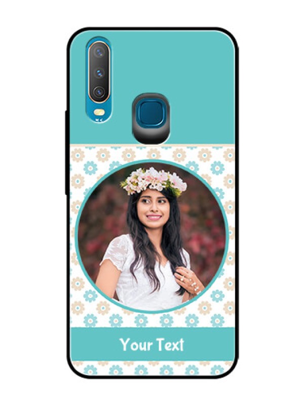 Custom Vivo Y12 Custom Glass Mobile Case  - Beautiful Flowers Design