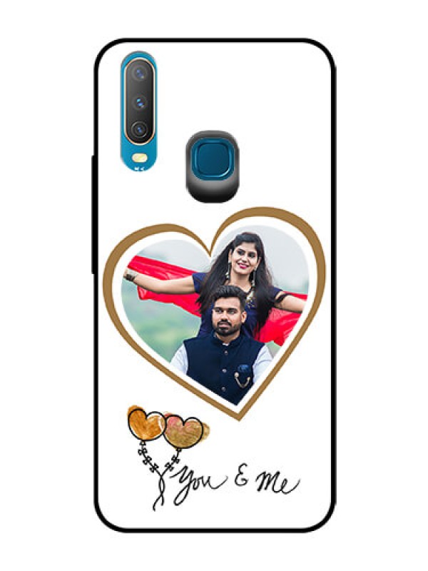 Custom Vivo Y12 Custom Glass Mobile Case  - You & Me Design