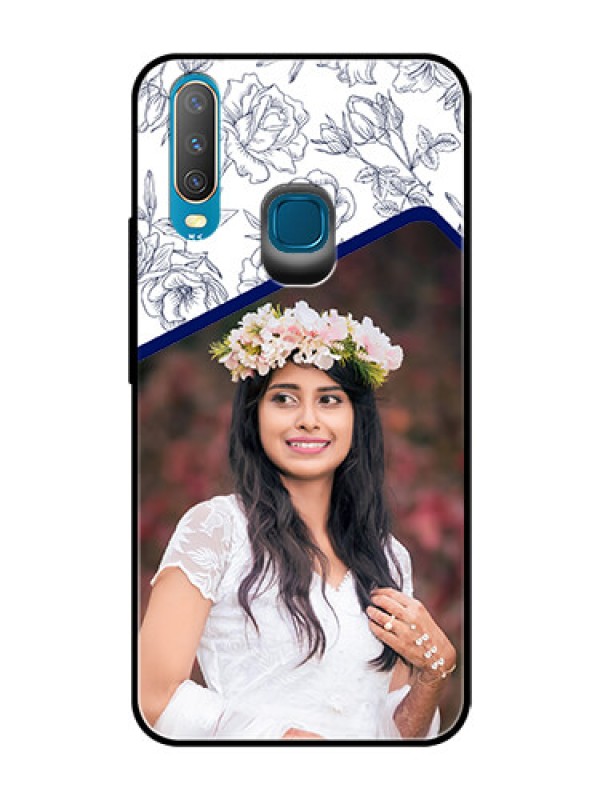 Custom Vivo Y12 Personalized Glass Phone Case  - Premium Floral Design