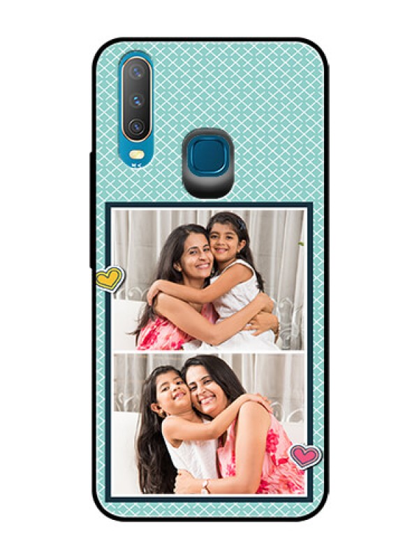 Custom Vivo Y12 Custom Glass Phone Case  - 2 Image Holder with Pattern Design