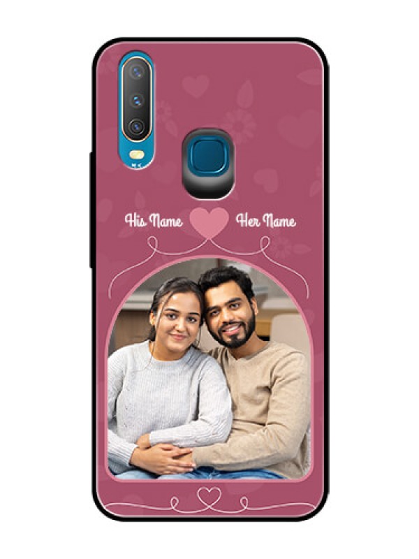 Custom Vivo Y12 Photo Printing on Glass Case  - Love Floral Design