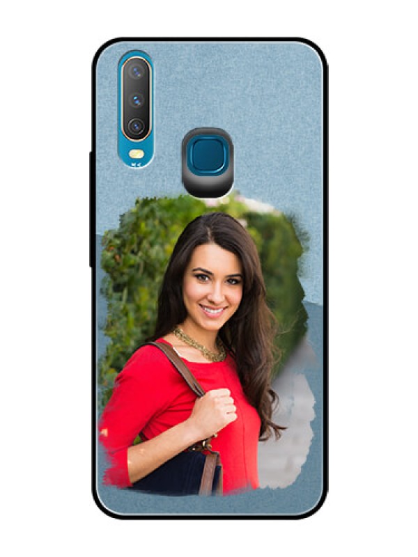 Custom Vivo Y12 Custom Glass Mobile Case  - Grunge Line Art Design