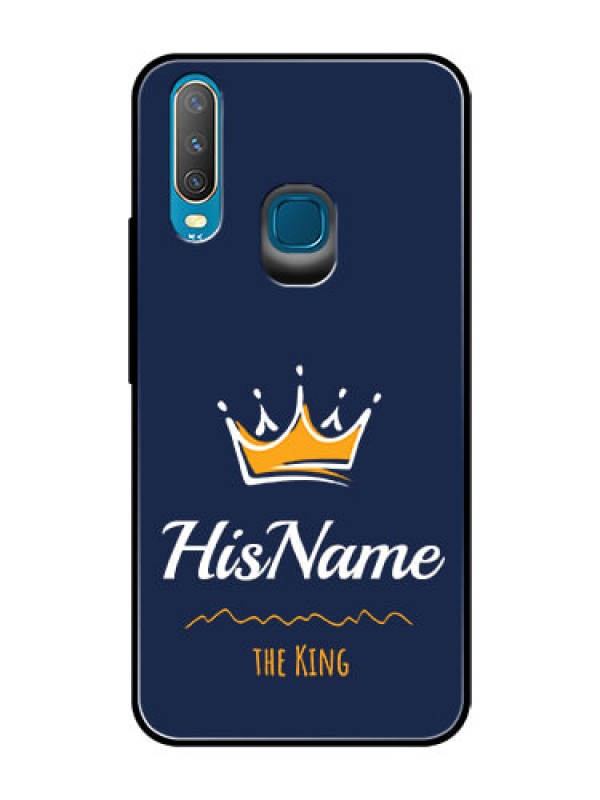 Custom Vivo Y12 Glass Phone Case King with Name