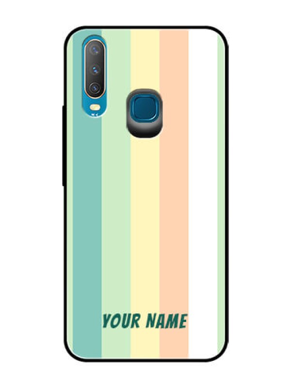 Custom Vivo Y12 Photo Printing on Glass Case - Multi-colour Stripes Design